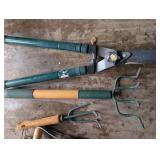 Garden Tool Set - Hedge Shears, Cultivator and Hand Trowel