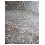 Crystal Cut Glass Serving Plates Collection - 3 ct