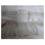 Clear Pressed Glass Serving Plates Set - 5 ct