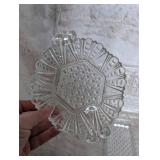 Clear Pressed Glass Serving Plates Set - 5 ct
