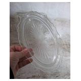 Clear Pressed Glass Serving Plates Set - 5 ct