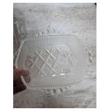 Clear Pressed Glass Serving Plates Set - 5 ct