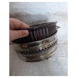 Pyrex Glass Casserole with Silver Holder