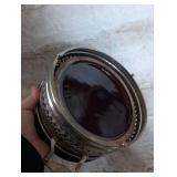 Pyrex Glass Casserole with Silver Holder