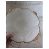 Milk Glass Bowls with Gold Trim