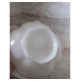 Milk Glass Bowls with Gold Trim