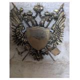Imperial Russian Double-Headed Eagle Coat of Arms Wall Plaque