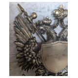 Imperial Russian Double-Headed Eagle Coat of Arms Wall Plaque