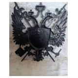 Imperial Russian Double-Headed Eagle Coat of Arms Wall Plaque