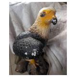 Large Hand-Painted Eagle Figurine