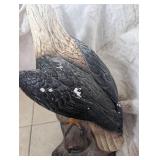 Large Hand-Painted Eagle Figurine