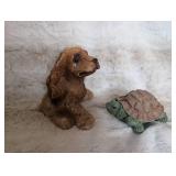 Dog and Turtle Garden Decorative Figurine Set