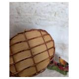 Farmyard Rooster and Red Tractor Figurine