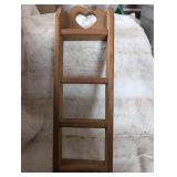 Mini Rustic Wooden Ladder with Heart Detail