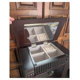 Traditional Mahogany Jewelry Armoire with Mirror