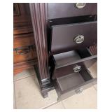 Traditional Mahogany Jewelry Armoire with Mirror