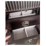 Traditional Mahogany Jewelry Armoire with Mirror