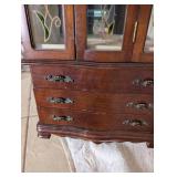 Decorative Wooden Jewelry Box with Painted Glass Panels