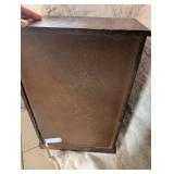 Decorative Wooden Jewelry Box with Painted Glass Panels