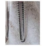 Classic Bead Necklace Collection - Black, White and Cream