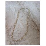 Classic Costume Pearl Gold Chain Necklace