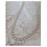 Classic Costume Pearl Gold Chain Necklace