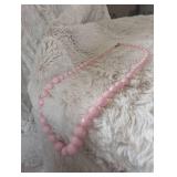 Pink Lucite Bead Necklace Set