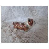 Decorative Enamel Bulldog Trinket Box