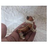 Decorative Enamel Bulldog Trinket Box