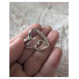 Sister Friend Double Heart Pendant Necklace