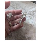 Angel Wing Crystal Drop Earrings