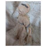 1920s China Head Doll in Peach Dress