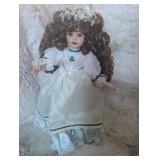 Victorian Style Porcelain Doll with Daisy Crown