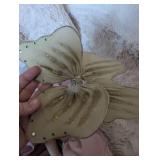 Porcelain Fairy Doll in Pink Dress with Butterfly Wings