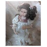 Angel Wing Porcelain Doll Collection + Stands - 3 ct