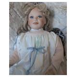Porcelain Angel Doll with Victorian Style Dress