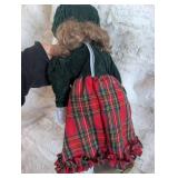 Traditional Scottish Tartan Porcelain Doll