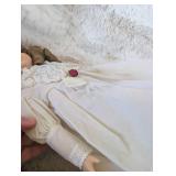 Classical Porcelain Doll with White Lace Dress