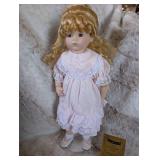 Seymour Mann Collectors Guild Porcelain Doll in Pink Lace