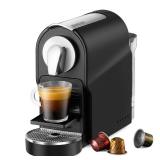 beanglass Espresso Pod Machine for Home, Compact Capsule Coffee Maker for NS Original Pods, 20 Bar High Pressure Pump, 22oz Removable Water Tank, Adjustable Cup Tray, Black