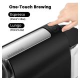 beanglass Espresso Pod Machine for Home, Compact Capsule Coffee Maker for NS Original Pods, 20 Bar High Pressure Pump, 22oz Removable Water Tank, Adjustable Cup Tray, Black