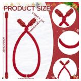 Zhengmy 16 Pcs 25 Inches Christmas Velvet Garland Ties Christmas Decorative Twist Ties for Banister Reusable and Flexible Twist for Xmas Home Decorations Holiday Craft Wrapping(Red)