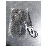 Frienda 2 Set Heavy Duty Paracord Lanyard Necklace Whistles Strap Braided 550 Keychain Lanyard for Outdoor Activities (Black, Blue)