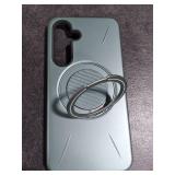 JAME for Samsung Galaxy S25 FE Case, Ring Holder Stand Kickstand, 2 Packs Screen Protector, Dual Layer Shockproof Protective Cover, Magnetic Accessory Friendly Galaxy S25 FE Phone Case, Green