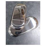 Stainless Steel Decorative Tray, Set of 2, 7 Inch Long, Jewelry Dish Cosmetics Organizer Bathroom Clutter Serving Platter Small Storage Tray, Oval, Silver