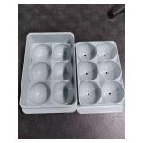 WIBIMEN Large Ice Cube Molds, Big Round Whiskey Ice Cube Trays for Freezer, Easy to Fill & Release, Whiskey Bourbon Cocktail(1.9In*6 Balls- Blue/2 Pack)