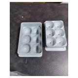 WIBIMEN Large Ice Cube Molds, Big Round Whiskey Ice Cube Trays for Freezer, Easy to Fill & Release, Whiskey Bourbon Cocktail(1.9In*6 Balls- Blue/2 Pack)