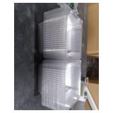 Evnlo 50 Count Clear Plastic Containers with Lids for Food, Thickened Disposable Sandwich Containers Clamshell Boxes for Cake Slice, Dessert, Hamburger, Salad