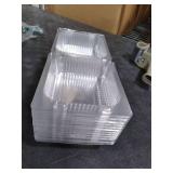 Evnlo 50 Count Clear Plastic Containers with Lids for Food, Thickened Disposable Sandwich Containers Clamshell Boxes for Cake Slice, Dessert, Hamburger, Salad