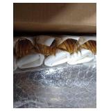 Morejoy 175PCS Pearl White and Gold Plastic Plates - Disposable Gold Party Plates & Pre Rolled Napkins with Cutlery for 25 Guests, 50Plates, 75Silverware, 25Cups, 25Napkin for Party & Thanksgiving